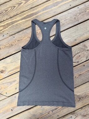 Lululemon Swiftly Tech Racerback Tank Race length-Tetra Stripe Asphalt/Black-Sz6